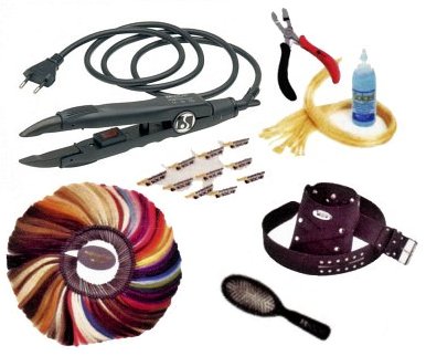 Das Haarverlängerung Starter-Komplett-Set für den Haarverlängerungs-Kurs